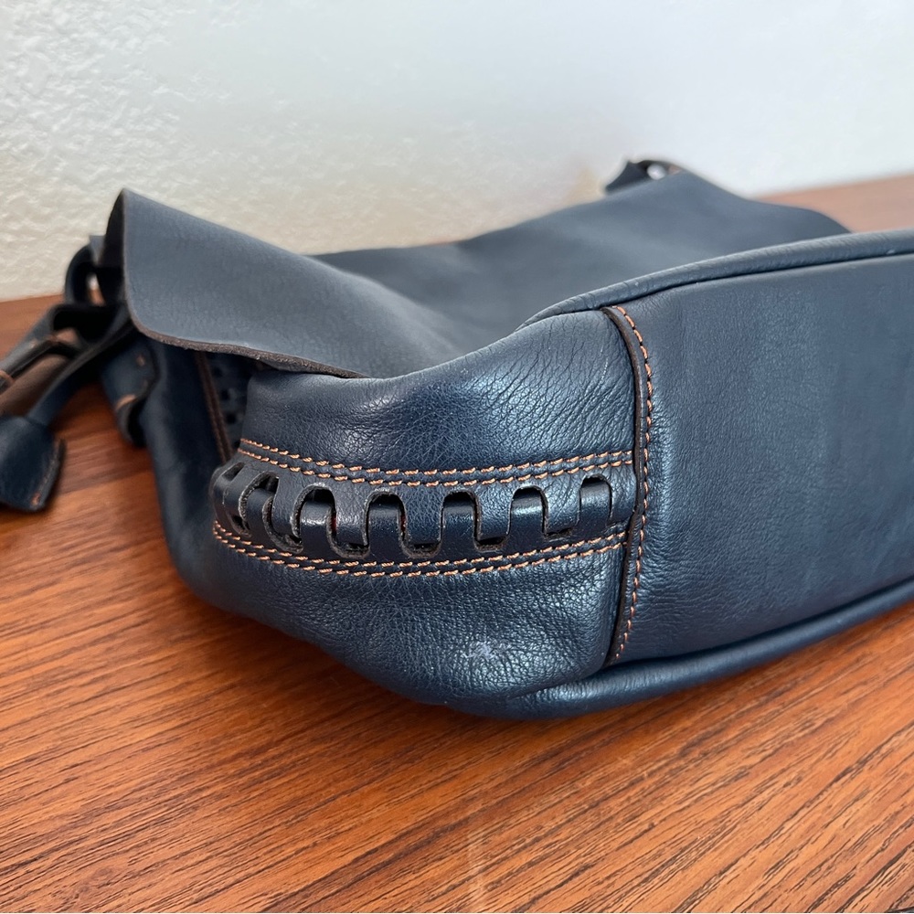 Dooney & Bourke Montecatini Braided Saddle Bag Crossbody in Navy - D&B Italia - Picture 15 of 16